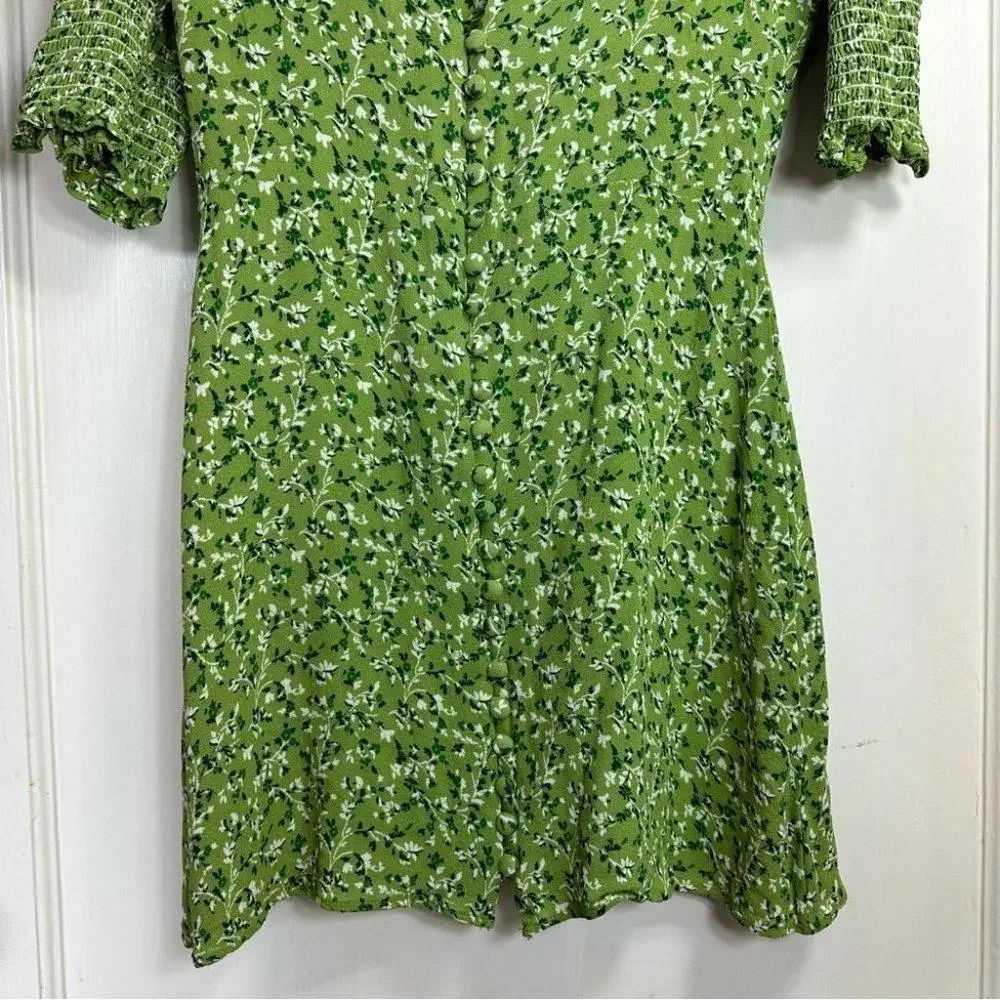 Reformation Green Floral Mini Dress - Picture 8 of 11